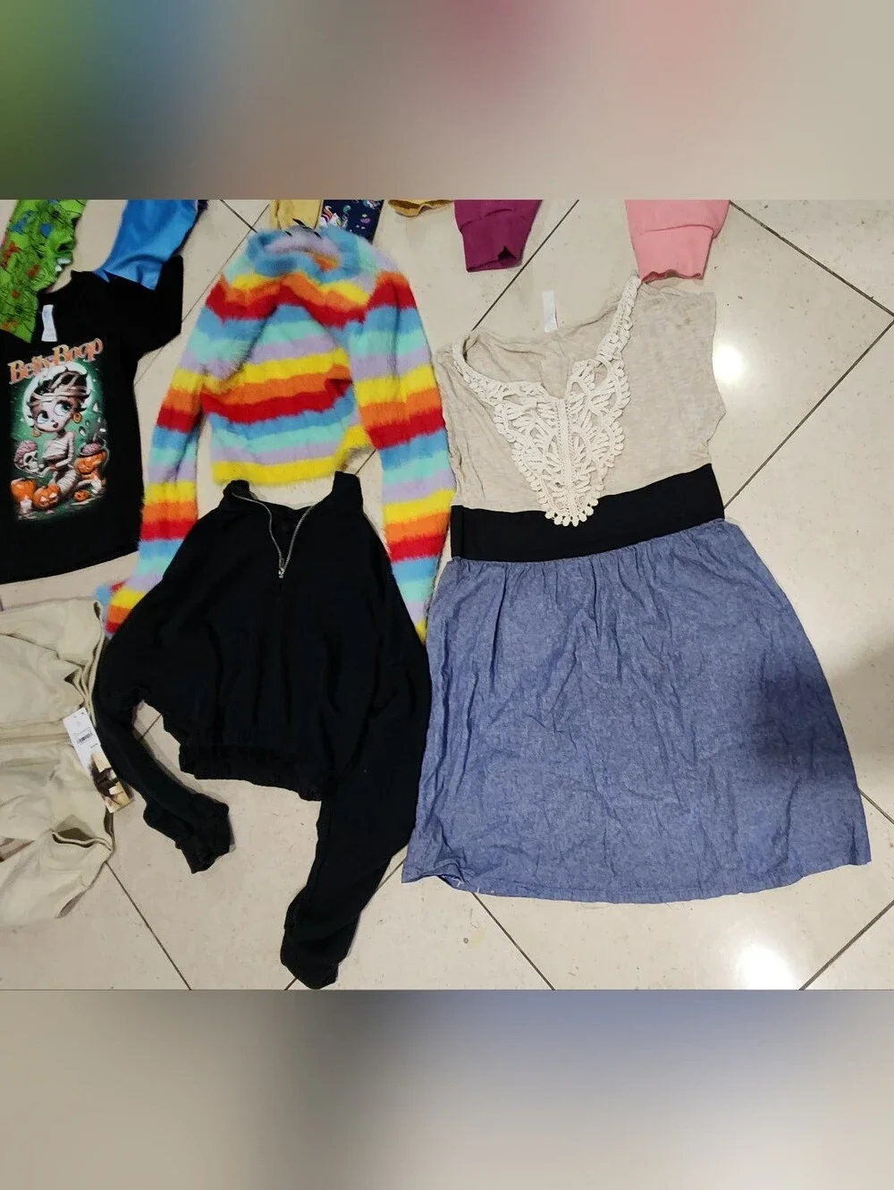 Kids Child Girls Clothes 10 Years Lot of 16 Pieces Sweaters Leggings Hoodies